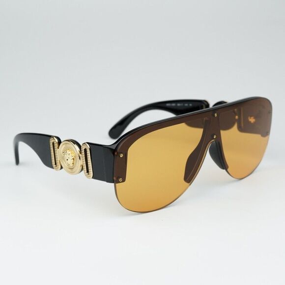 NEW Versace VE4391 GB1/7 Black Orange Shield Unisex Sunglasses main image 9
